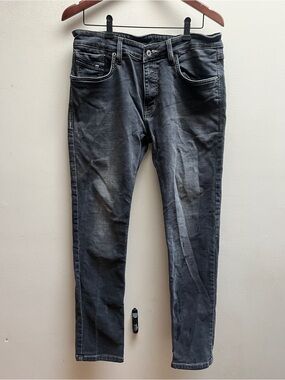 Diesel Men's Slim Straight Jeans Washed Black Size 32 Made in Italy